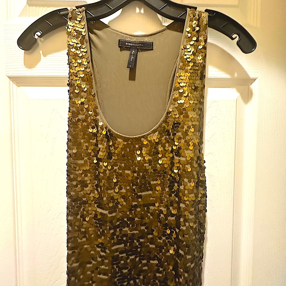 Vintage BCBGMAXAZRIA Women’s Floor Length Sequin Formal/Prom Dress
